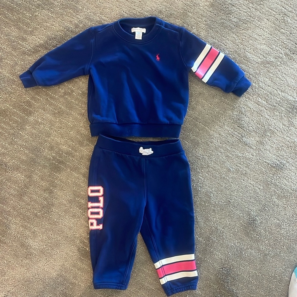 Girls 12M matching set Ralph Lauren